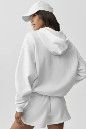 Felpa con cappuccio Accolade – Bianco