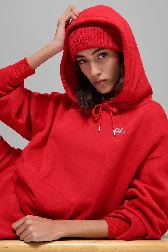 Felpa con cappuccio Accolade - Rosso brillante