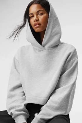 Felpa con cappuccio Bae - Grigio melange sportivo