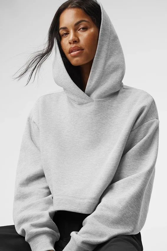 Felpa con cappuccio Bae - Grigio melange sportivo