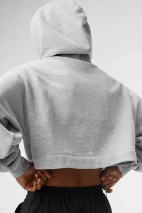 Felpa con cappuccio Bae – Grigio melange sportivo