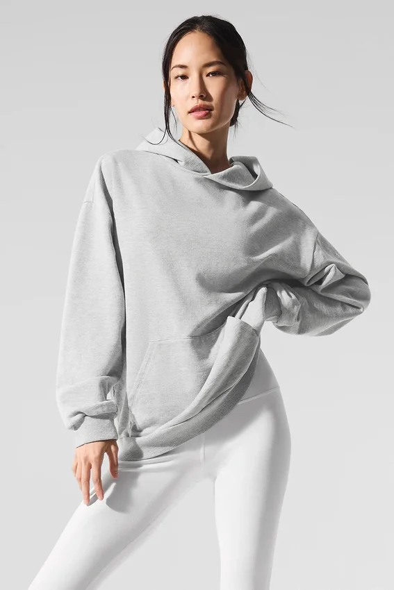 Felpa con cappuccio Chill - Grigio melange sportivo