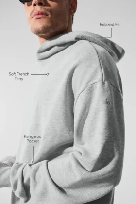 Felpa con cappuccio Chill – Grigio melange sportivo