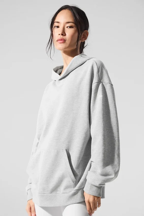 Felpa con cappuccio Chill - Grigio melange sportivo