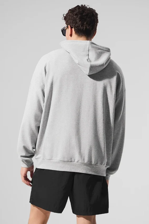 Felpa con cappuccio Double Take - Grigio melange atletico