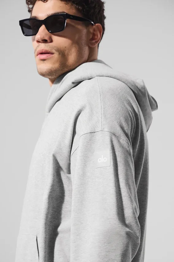 Felpa con cappuccio Double Take - Grigio melange atletico