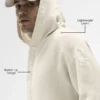 Felpa con cappuccio e bottoni Linen Days - Colore osso