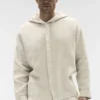 Felpa con cappuccio e bottoni Linen Days - Colore osso