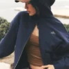 Felpa con cappuccio e zip integrale Accolade - Blu navy