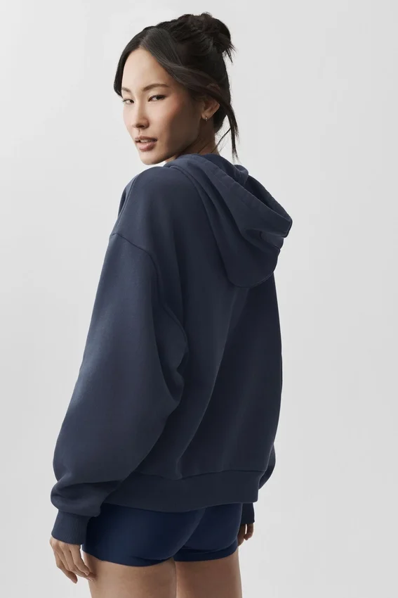 Felpa con cappuccio e zip integrale Accolade - Blu navy