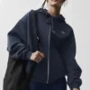 Felpa con cappuccio e zip integrale Accolade - Blu navy