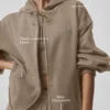 Felpa con cappuccio e zip integrale Accolade - Gravel