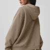 Felpa con cappuccio e zip integrale Accolade - Gravel