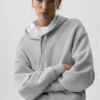 Felpa con cappuccio e zip integrale Accolade - Grigio melange atletico