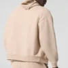 Felpa con cappuccio e zip integrale Accolade - Macadamia