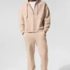 Felpa con cappuccio e zip integrale Accolade - Macadamia