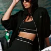 Felpa con cappuccio e zip integrale Accolade - Nero