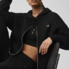 Felpa con cappuccio e zip integrale Accolade - Nero