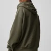 Felpa con cappuccio e zip integrale Accolade - Olive Tree