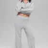 Felpa con cappuccio e zip integrale in cashmere a trama waffle - Grigio melange sportivo