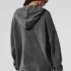 Felpa con cappuccio e zip integrale New Class in misto lana e cashmere - Grigio platino