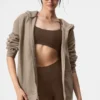 Felpa con cappuccio e zip integrale Renown - Gravel