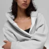 Felpa con cappuccio e zip integrale Renown Heavy Weight - Grigio melange atletico
