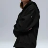 Felpa con cappuccio e zip integrale Renown in tessuto pesante - Nero