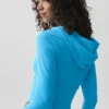 Felpa con cappuccio e zip integrale Sway - Blu azzurro
