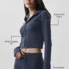Felpa con cappuccio e zip integrale Sway - Blu navy