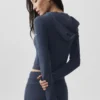Felpa con cappuccio e zip integrale Sway - Blu navy