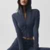 Felpa con cappuccio e zip integrale Sway - Blu navy