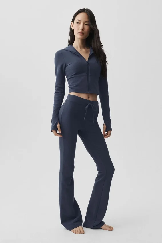 Felpa con cappuccio e zip integrale Sway - Blu navy