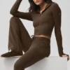 Felpa con cappuccio e zip integrale Sway - Espresso