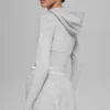 Felpa con cappuccio e zip integrale Sway - Grigio melange sportivo