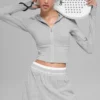Felpa con cappuccio e zip integrale Sway - Grigio melange sportivo