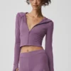 Felpa con cappuccio e zip integrale Sway - Plum Kiss