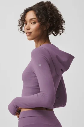 Felpa con cappuccio e zip integrale Sway – Plum Kiss