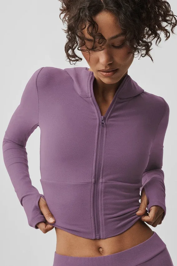 Felpa con cappuccio e zip integrale Sway - Plum Kiss