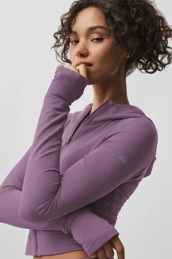 Felpa con cappuccio e zip integrale Sway - Plum Kiss