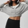 Felpa con cappuccio e zip Sweet Escape - Grigio melange sportivo