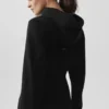Felpa con cappuccio e zip Sweet Escape - Nero