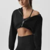 Felpa con cappuccio e zip Sweet Escape - Nero