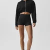 Felpa con cappuccio e zip Sweet Escape - Nero