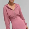 Felpa con cappuccio e zip Sweet Escape - Rosa selvatico