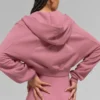 Felpa con cappuccio e zip Sweet Escape - Rosa selvatico
