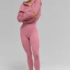 Felpa con cappuccio e zip Sweet Escape - Rosa selvatico