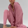 Felpa con cappuccio e zip Sweet Escape - Rosa selvatico