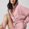 Felpa con cappuccio e zip Sweet Escape - Rosa vintage