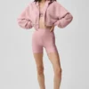 Felpa con cappuccio e zip Sweet Escape - Rosa vintage